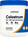 Nutricost Colostrum Powder 8 oz, Lactoferrin and Minimum 30% Immunoglobulins (IgG), from Bovine Colostrum, 3g Per Serving, 76 Servings