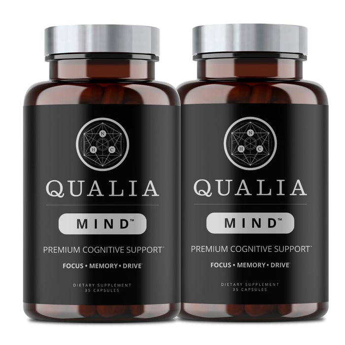 NEUROHACKER COLLECTIVE Qualia Mind Nootropics - Top Brain Supplement for Memory, Focus, Mental Energy, & Concentration with Ginkgo biloba, Alpha GPC & More | (35 ct.) 2-Pack