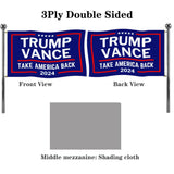 Jayus Donald Trump Vance 2024 Flag 4x6 FT for President Made in USA- Double Sided Trump 2024 Take American Back Flags with 2 Brass Grommets for Outdoor Yard Lawn Banner Sign