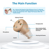 Hearing Aids Rechargeable Hearing Aids for Seniors Small In Ear Hearing Aids with Long Lasting Battery, Clear Sound Comfortable Fit, Noise Cancellation, Nearly Nano Invisible Hearing Amplifiers
