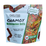 Chilitos Sweet, Sour & Spicy Chamoy Candy - Mexican Gummy Candy & Chamoy Gushers for All Ages, Authentic Dulces Mexicanos Enchilados as Seen on TikTok! (6 oz Bag, Watermelon Sour Belts)