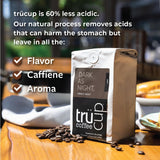 trücup Low Acid Coffee - French Roast - 48 Count Single Serve Coffee Pods- Smooth, French Roast- Can Be Gentle on the Stomach (French, 48)