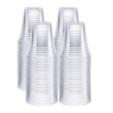 Comfy Package [12 oz. - 100 Pack Crystal PET Clear Plastic Cups for Party - Ideal for Cold Beverages, Smoothies, and Parties