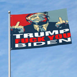 HUIHUANGm Trump-2024 Flag Trump-Fuck-You-Biden Flag 3x5 Ft Flag Outdoor Flag Home Flag Garden Decor Flag With Brass Grommets