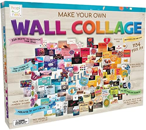 Hapinest DIY Wall Collage Kit for Tween and Teen Girls, Gifts for Ages 10 11 12 13 14 Years Old and Up Cute Trendy Bedroom Room Décor