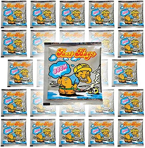Fart Bag- 24-Pack Fart Bomb Bags Prank Joke Stinky Smelly Gas Odor Novelty Toys, Party Favors 24-Pack Fart Bomb Bags Smelly Nasty Stinky Gas Odor Stink Bombs Prank Joke Gag Gift