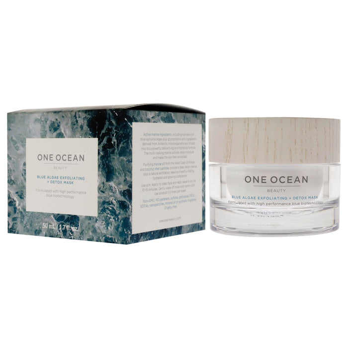 ONE OCEAN beauty blue algae exfoliating + detox mask 50ml 1.7 oz