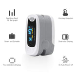 CONTEC CMS50NA Pulse Oximeter Fingertip Blood Oxygen Saturation Monitor SpO2 and PR Value Waveform Blood Oxygen Neck/Wrist Corda, Grey