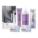 IGK Permanent Color Kit TITANIUM - Pure Cool Gray BA | Easy Application + Strengthen + Shine | Vegan + Cruelty Free + Ammonia Free | 4.75 Oz