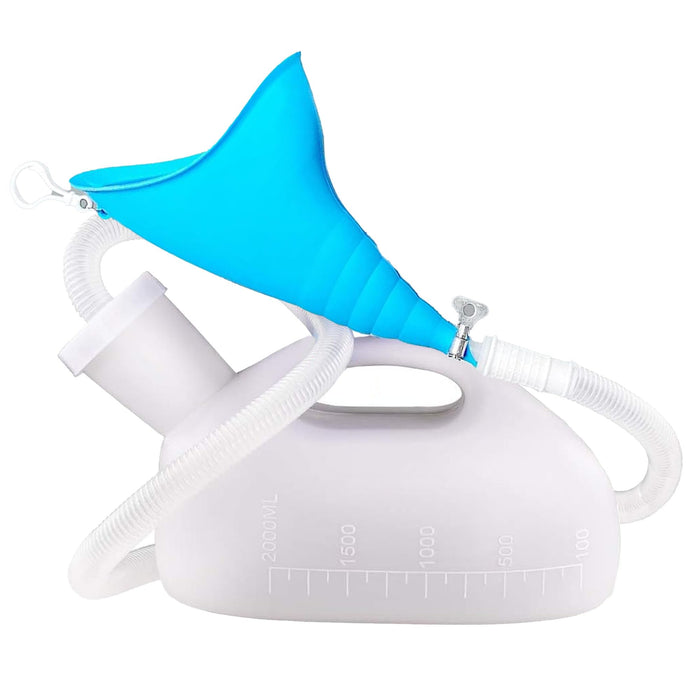 Portable Urinals for Men Women Men's Urinal Unisex Urine Pee Bottle Spill Proof Reusable Urine Bottles for Men for Hospital Home Camping Travel Bedside Emergency (Blue)