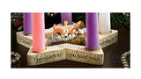 Star Shape Advent Wreath Candle Holder with Removable Infant Jesus Christ Christmas Decoration