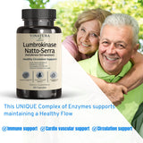 VINATURA Lumbrokinase, Nattokinase 2000FU & Serrapeptase - USA Made & Tested, Circulation Supplements of Nattokinase Serrapeptase (Natto-Serra), Rutin, Beetroot, Lumbrokinase Supplement