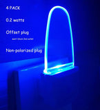 REMINDA 4 Pack Night Light Lamp with Dusk to Dawn Sensor, Plug in, Blue Led Night Light