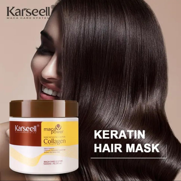 Karseell Hair Repair Mask - Deep Conditioning MACA Collagen for Dry Damaged Hair (16.9 fl oz)