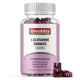 GREABBY L Glutamine 1000mg Gummies - Muscle Relief & Immune Support, Amino Acid Supplement with Magnesium Glycinate, Vegan & Non-GMO, Gluten Free (60 Count)