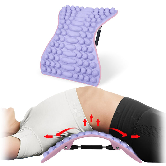 Relief Expert Lower Back Stretcher for Sciatica, Back Cracker Upgraded Unlimited-Level Adjustable Spine Stretcher for Men & Women, Back Cracking Device for Muscle Tension Relief, Herniated Disc