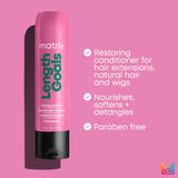 Matrix Length Goals Conditioner For Extensions | Softens & Nourishes Hair | Paraben Free | Detangling |For Hair Extensions & Wigs | Salon Conditioner | Packaging May Vary | 10 Fl. Oz.