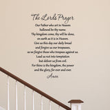 VWAQ The Lord's Prayer Bible Wall Decal Our Father Vinyl Wall Art Scripture Quote Faith Home Christian Decor Stickers