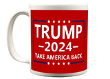 Rogue River Tactical Donald Trump 2024 Coffee Mug Take America Back Trump 2024 Novelty Cup President of The United States MAGA (Red)