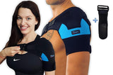 Shoulder Brace for Women and Men - Support for Torn Rotator Cuff, AC Joint Pain Relief and Dislocated Shoulder. Compression Sleeve, Arm Immobilizer Wrap, Stability Strap + Free Extension, Left-Right.