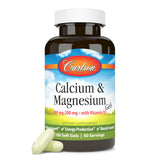 Carlson - Cal-Mag Gels, 2:1 Calcium to Magnesium Ratio, Bone Support, Energy Production, 100 Soft gels