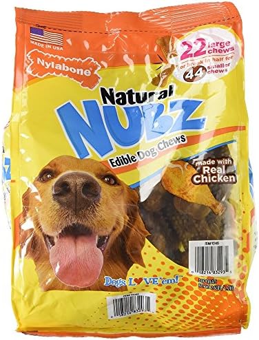 Natural Nubz Edible Dental Dog Chews Treats Made in Usa, No Preservatives