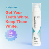 Smileactives Teeth Whitening Gel for Toothpaste with Clinical-Grade Hydrogen Peroxide, Tooth Stain Remover for White Teeth, Dentist Quality Pro Whitening Gel to Remove Coffee Stains, 2 oz Bottle