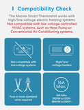 MEROSS Smart Thermostat for Electric Baseboard and in-Wall Heaters Work with Apple Home, Siri, Alexa, Google Home and SmartTings for Underfloor Heating with Voice& Remote Control, Power Monitor