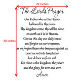 VWAQ The Lord's Prayer Bible Wall Decal Our Father Vinyl Wall Art Scripture Quote Faith Home Christian Decor Stickers