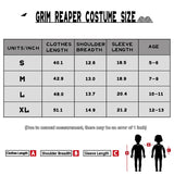 Nabobs Grim Reaper Costume Kids Scary Halloween Costumes for Boys Girls