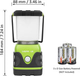 LE 1000LM Battery Powered LED Camping Lantern, Waterproof Tent Light with 4 Light Modes, Camping Essentials, Portable Lantern Flashlight for Camping, Hurricane, Emergency, Hiking, Power Outages, 1PCS