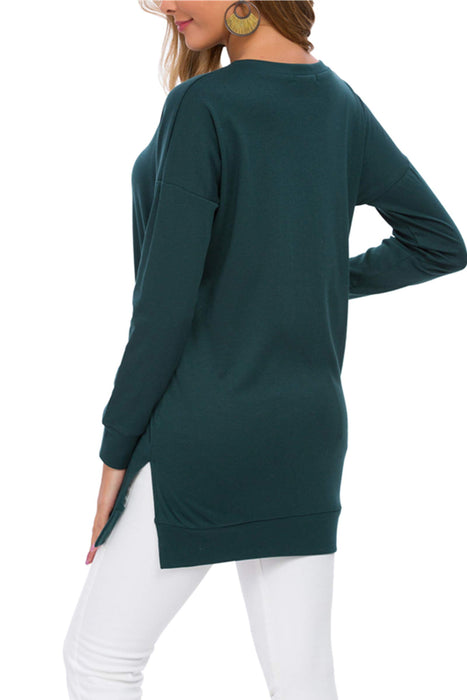 levaca Womens Pullover Sweatshirts Tunic Tops for Leggings Christmas Green M