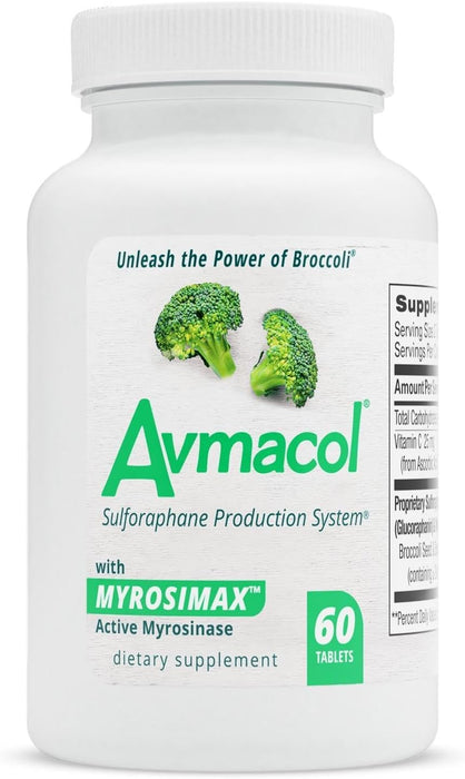 Avmacol #1 Researched Sulforaphane Producing Brand, Nutramax Laboratories Consumer Care Supplement for Detoxification, Antioxidant Support and Overall Wellness, 60 Tablets