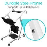 Vive Mobility Sit to Stand Lift Patient Transport Unit for Elderly - Transfer Device for Home Care Use, Disability Aid Product for Adults - Medical Equipment Lift Assist, Caregiver Supplies