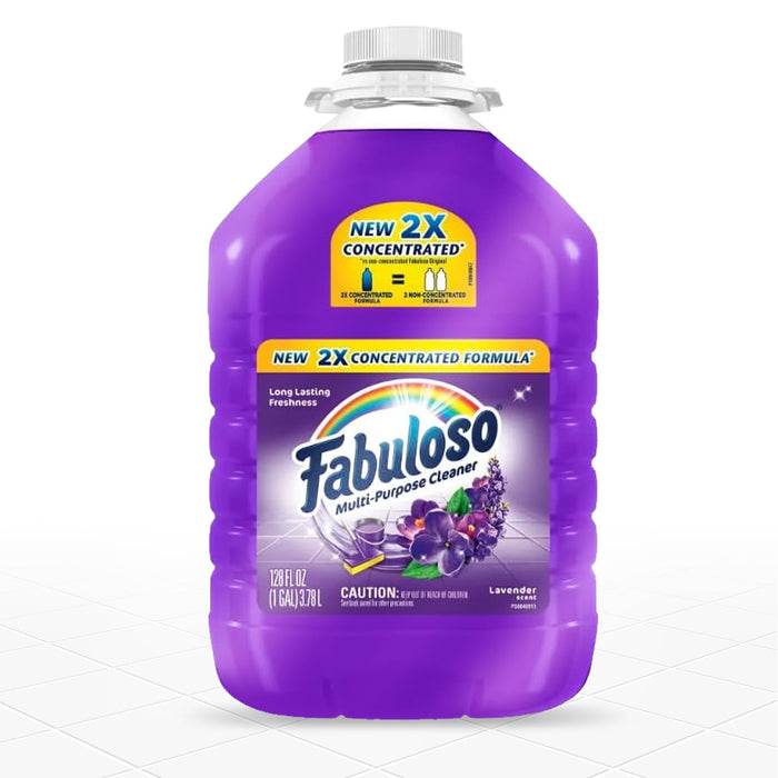Parkway Distributors Fabuloso Multi- Purpose Cleaner, 1 Gallon, Lavender Scent, 2x Concentrated Formula - for Floors, Counters, and Windows, Bundled with a PD Ship Safe Bag