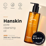 Hanskin Alpha Hydroxy Acid Pore Cleansing Oil, Exfoliating, Makeup Remover Facial Cleanser, Moisturizing for Soft Skin [AHA/10.14 oz.]