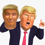 Yuulibux Funny Donald Trump Mask with Realistic Features Ideal for Halloween Party and Cosplay (Hairy)