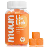 Muun Vaginal Dryness Gummy for Perimenopause Menopause with Slippery Elm Bark, Omega 6, 7, & 9, 100 Billion CFUs Probiotic, Prebiotic- Estrogen Free, Hormone Free Vaginal Moisturizer