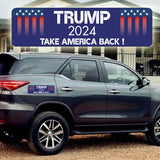 KATISHYRO 4 Pack Reflective Trump 2024 Car Magnet Stickers Trump 2024 Stickers, Take America Back Elect President Donald Trump Gifts 2024 Election Patriotic Highly, Waterproof Magnetic Bumper Stickers