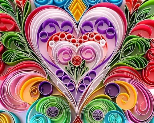 Springbok Paper Hearts 1000 Piece Puzzle for Adults - Features a Beautiful Cut Paper Heart Arrangment