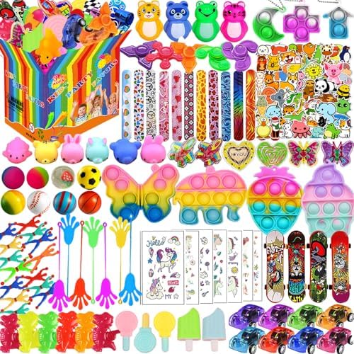 148 Pcs Party Favors for Kids 4-8-12 Assortment Toy,Treasure Box Toys for Classroom Prizes Reward,Carnival Prizes,Goodie Bags Stuffers Pinata Fillers,Stocking Stuffers for Boys and Girls