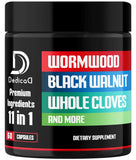Wormwood Capsules Supplement - Extracted from Black Walnut, Cloves, Turmeric, Apple, Berberine HCl & More - 11 Ingredients Combined for Immune System, Body Management & Digestion Health - 60 Capsules