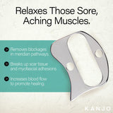 Kanjo FSA HSA Eligible Pain Relief Gua Sha Myofascial Tool - Stainless Steel Muscle Scraper Tool
