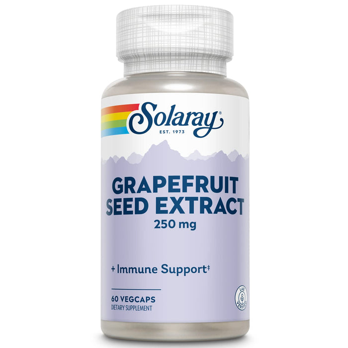 SOLARAY Guaranteed Potency Grapefruit Seed Extract, Veg Cap (Btl-Plastic) 250mg | 60ct