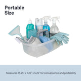 Casabella Plastic Multipurpose Cleaning Storage Caddy with Handle, 1.5-Gallon, Clear