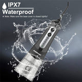 Cordless Water Dental Flosser Teeth Cleaner, INSMART Professional 300ML Tank DIY Mode USB Rechargeable Dental Oral Irrigator for Home and Travel, IPX7 Waterproof 6 Modes Irrigate for Oral Care