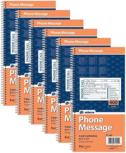 Spiral Bound Phone Message Books