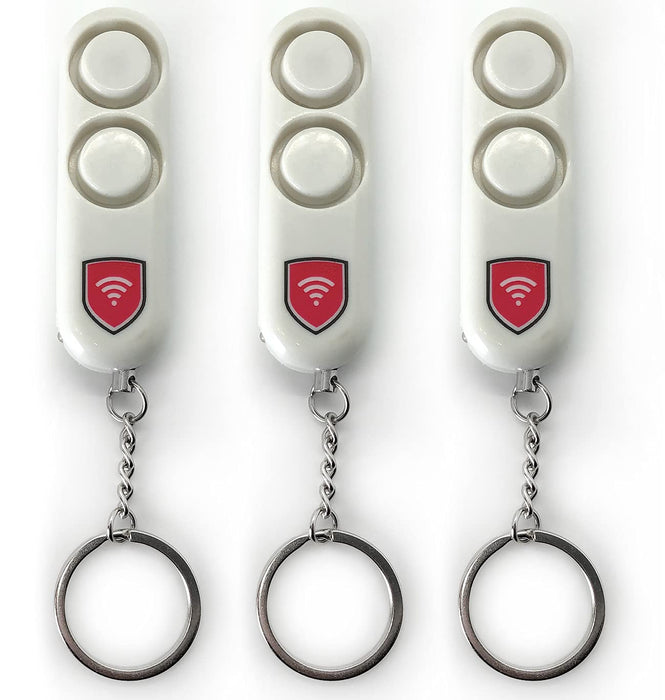 (3-Pack) The SafeAlarm Personal Self-Defense Safety Alarm Keychain |Loud 120DB Dual Alarm Siren Heard up to 600 ft/185 Meters Away | Emergency Safety Alarm for Women, Men, Children, Elderly