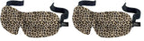 Bucky 40 Blinks No Pressure Printed Eye Mask for Travel & Sleep, Leopard, One Size (Pack of 2)