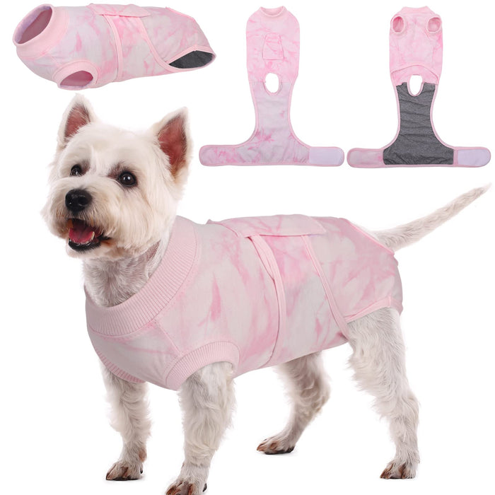 Kuoser Dog Recovery Suit for Male Female Dogs, Soft Dog Surgical Suit, Tie Dye Dog Onesie Bodysuit After Surgery, Pet Spay Suit Neuter Suits Alternative to Cone E-Collar, Puppy Anti Licking Shirt